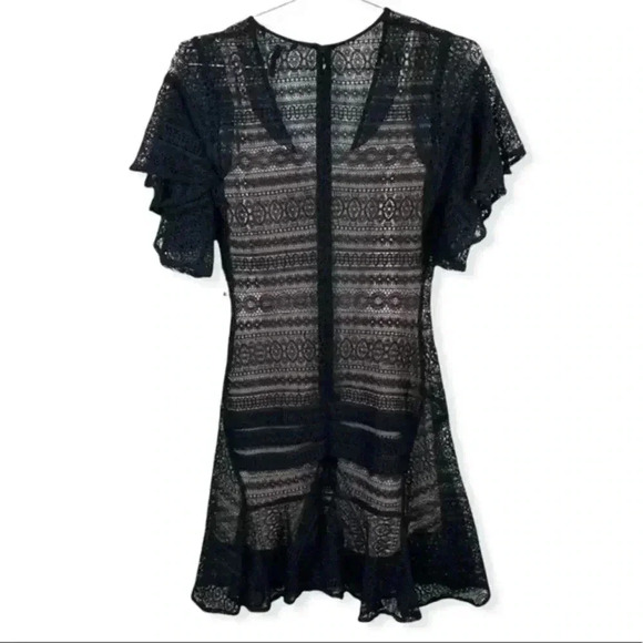 Marissa Webb Black Lace‎ Cybil Mini Dress - Picture 3 of 15